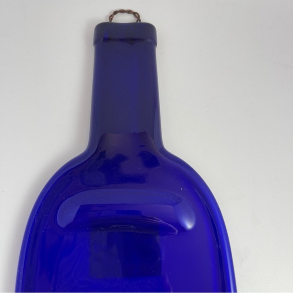 Wild Eye Design Glass Bottle Platter with grape knife spreader.